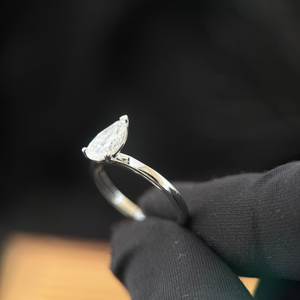 Pear Cut <b>Diamond</b> <b>Ring</b> 1.50ct D VVS2 IGI Certified 14K White Gold Engagement Wedding Jewelry - Product Image 2