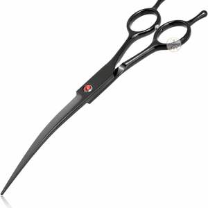 Tijeras de Peluquería Canina Profesionales de 7.5 Pulgadas, Tijeras de Corte Recto con Mango Ergonómico para Diestros, Tijeras de Acero Inoxidable Japonés - Product Image 1