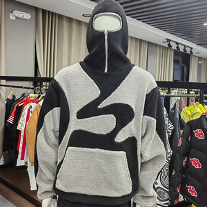 Premium Oversized Sherpa Fleece Hoodie Streetwear Winter <b>Pullover</b> Warm Casual Zip Neck Unisex <b>Jacket</b> Custom Casual Streetwear - Product Image 1