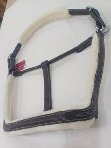 Style anglais de selle de licou en cuir de cheval élégant de haute qualité avec fourrure-Fabricant de grossiste direct de rembourrage de qualité - Product Image 3