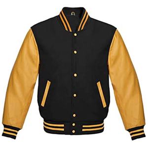 Veste de baseball pour homme en cuir avec logo personnalisé 2024, broderie noire, veste de couple, veste universitaire bleu clair - Product Image 4