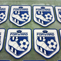 Patch logo en silicone extensible haute élasticité, personnalisé, 3D en relief, thermocollant pour vêtements de sport et d'activités physiques