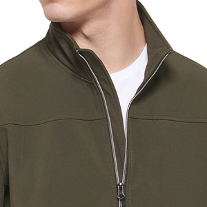 Chaqueta Premium Verde Oliva con Cuello Alto y Bolsillos con Cremallera |   Carcasa Ligera Resistente al Viento |   Ropa Deportiva Casual con Cierre Completo para Hombre - Product Image 6