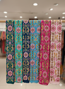 Tissu popeline peignée léger, respirant, biologique, écologique, imprimé floral, vêtements pour garçons et filles - Product Image 2