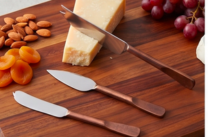 <b>Cheese</b> <b>Knife</b> <b>Set</b> Stainless Steel Copper Handle Durable Serving Tools For <b>Cheese</b> Serving Restaurant Use And Home Use - Product Image 5