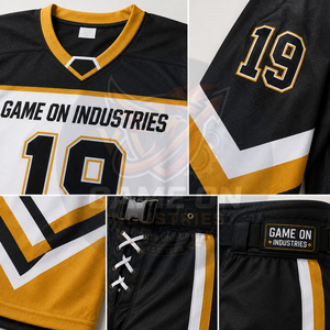 Wholesale Rate Team Wear Sports Manufacturer OEM ODM Custom Made New Trendy Sublimated Ice Hockey Jersey and Pants Sets - Product Image 6