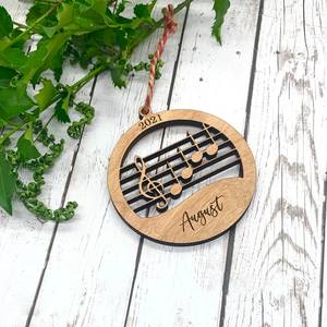 Ornements de Noël en bois en gros, faits à la main, découpés au laser, décorations modernes personnalisées imprimées pour l'arbre, écologiques, pour les fêtes - Product Image 4