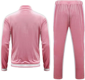 Conjunto Deportivo de Terciopelo Rosa Suave para Hombre: Conjunto Moderno de Dos Piezas de Lujo Deportivo y Ropa de Ocio Premium, Ultra Suave, Terciopelo Premium - Product Image 2