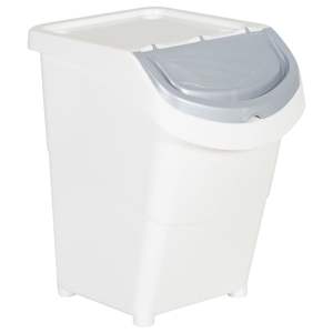 Contenedores de Basura Apilables de PP Blanco con Tapas, 31.7 gal, Juego de 3 - Product Image 6