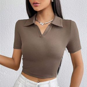 Fabricación OEM al por mayor: Franela de algodón y elastano de color liso, nueva moda, con ribete para ajuste regular, cómoda, transpirable, 180g - Product Image 5