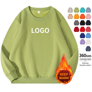 Sweat-shirt à col rond surdimensionné pour homme, couleur unie, manches longues, en coton, pull décontracté, respirant - Product Image 2