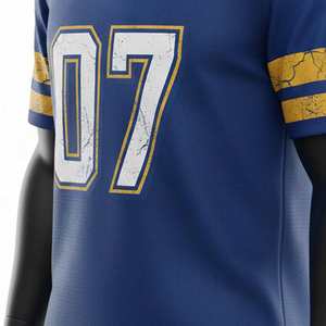 Maillot de football américain personnalisé à sublimation, design original du fournisseur, manches courtes, respirant, prix abordable, durable, polyester pour adulte - Product Image 5