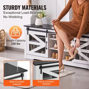 Porte-manteau LED avec banc d'entrée et rangement pour chaussures, banc de 59 pouces de large pour buanderie avec étagères réglables - Product Image 5