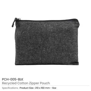 Pochette zippée en coton simple et écologique multi-usages 6 oz - Product Image 2