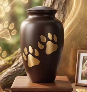 Metal Angel <b>Cat</b> Sleeping Pet Urn Cremation <b>Cat</b> Memorial Urn for Ashes <b>Black</b> Brass Dog Paw Customized Stylish Unique Cremation - Product Image 2