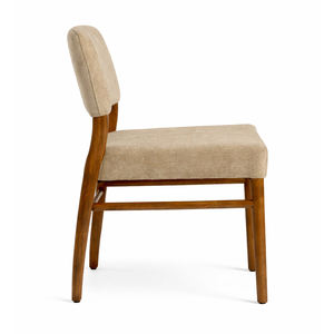 Chaise de salle à manger Mulyo moderne en teck de style mid-century, fabriquée à la main, avec assise rembourrée confortable pour la cuisine - Product Image 4