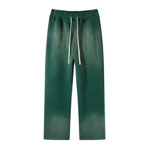 Wholesale Customized Logo Men's Sweatpants Oversized Straight Leg Baggy Heavyweight Mid Waist Sunfade Washed for Men - Product Image 2