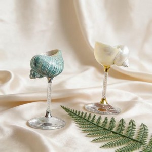 Highest quality sea shell & glass wine glass beautiful stem design enhances grip and adds sophistication to any <b>table</b> setting - Product Image 1