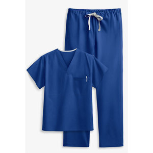 Custom Eco-Friendly Medical Scrubs Anti-Wrinkle Spandex Unisex Scrub Set with V Neck <b>Top</b> & Jogger Pants - Product Image 6