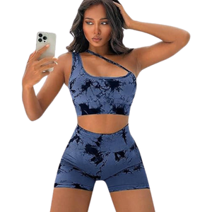 Sujetador Deportivo de Yoga sin Costuras Tie Dye Peach Hip, de Alta Sujeción, Cómodo, Elástico, Transpirable y Suave para Mujer - Product Image 2