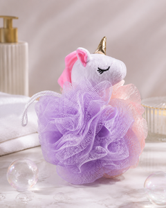 Éponge de bain licorne magique en maille douce avec design licorne en peluche - Product Image 2