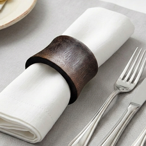 Solid <b>Wood</b> Napkin Rings Handmade <b>Rustic</b> <b>Table</b> Setting Accessories Natural Wooden Napkin Holder for <b>Dining</b> <b>Table</b> Wedding Decor - Product Image 6