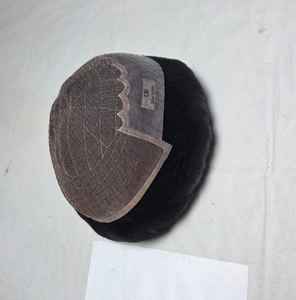 Toupee de Cabello Humano 100% con Frente de Encaje Modelo Q6 para Hombre, Cabello Remy Indio, Diseño Central/Medio, Taz Hair BD - Product Image 3