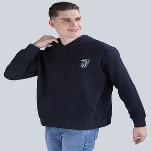 Polaire fermeture éclair plaine brossé Logo imprimé surdimensionné blanc poids lourd nouveau décontracté polaire hommes Hoodies Stock à vendre poly coton - Product Image 6