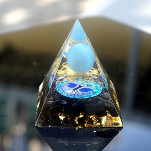 Cristaux de pierre naturelle Agate Rudraksh Perles Gemstone orgonite Orgone Energy Healing Agate Bulk Pyramid For Meditation - Product Image 5