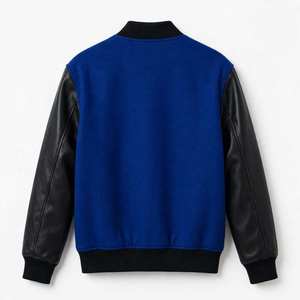 Blouson universitaire vintage 100 % laine avec manches en cuir pour homme – Nouvelle collection, poids lourd - Product Image 4