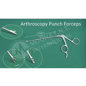 Pinces à poinçonner arthroscopiques en acier inoxydable réutilisables, diamètre 1,2 mm et longueur de travail 13 cm, instruments orthopédiques - Product Image 1