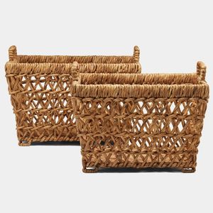 Cestas de jacinto de agua de la mejor calidad al por mayor, cestas tejidas para regalos de Navidad y almacenamiento - Product Image 2