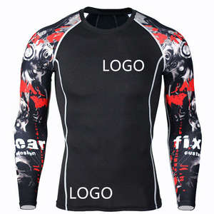Five B OEM/ODM Customized Design MMA Anime Rash Guard Bjj Compression Shirts With Your Logo Gym USA Size Rash Guard For Men - Product Image 6