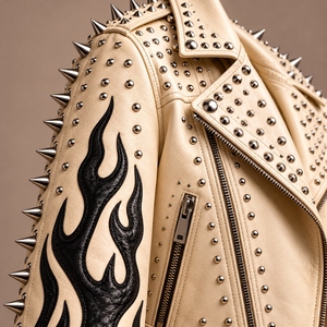 Veste en cuir Heritage Moto au style contemporain, d'une fabrication soignée et d'un caractère intemporel pour un usage quotidien - Product Image 4