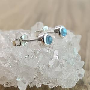 Natural Blue Topaz <b>Stud</b> <b>Earrings</b> 925 Sterling <b>Silver</b> Handmade Gemstone Jewelry <b>Stud</b> <b>Earrings</b> Women - Product Image 2