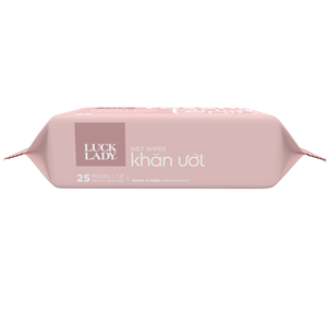 Vietnam 10 Lingettes Humides Non-Tissées Écologiques Parfum Naturel Féminin Luck Lady Hygiène Extra Douce Soin de la Peau Adulte - Product Image 1