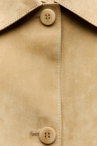 Womens Tan Genuine <b>Leather</b> Regular <b>Jacket</b> Turn-Down Collar Button Front Patch Pockets High Quality <b>Leather</b> Cotton Filling - Product Image 6