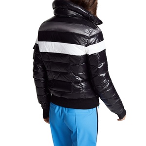 Blouson d'hiver matelassé personnalisé pour femme grande taille, à capuche, en coton tricoté uni, imperméable, respirant, pour l'extérieur et décontracté - Product Image 4