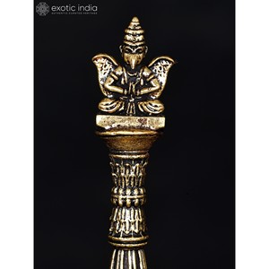 ครุฑทองเหลืองทำด้วยมือขนาด4นิ้วประติมากรรมช่างฝีมือชั้นยอดผลิตในอินเดีย - Product Image 4