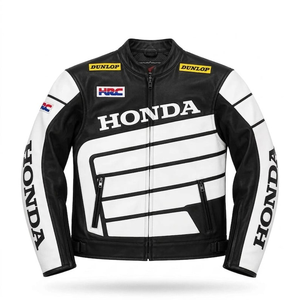 Veste en cuir véritable pour motards, en cuir de vache/canguro, haute performance, résistante, pour la course à moto, niveau 2 CE - Product Image 1
