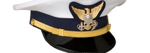 Premium White Crown Ceremonial Dress Cap with Gold Bullion Embroidery, Braided Strap and Black Visor Premium - Product Image 4