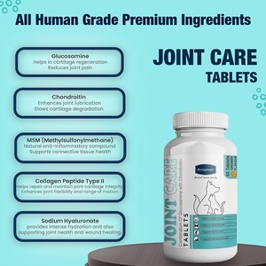 Comprimés pour le soin des articulations des chiens, glucosamine avec chondroïtine, saveur poulet, pour toutes les races, soutien des hanches et de la force musculaire - Product Image 4
