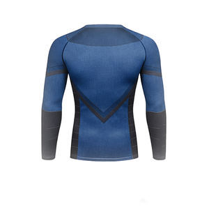 Camiseta Deportiva de Compresión para Hombre, Manga Larga, para Gimnasio, Fitness, Entrenamiento, Running, Protección UV UPF50, Secado Rápido, Transpirable, MALUZA - Product Image 2