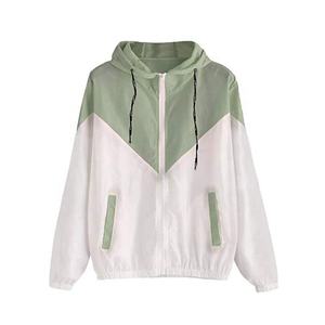 Hot Selling Women Color Blocked Windproof Windbreaker <b>Jackets</b> Fashion Long Sleeve Breathable <b>Winter</b> Outdoor Sports Nylon <b>Jacket</b> - Product Image 3