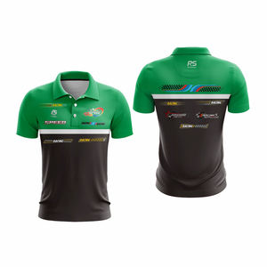 Polo personnalisé pour équipe de course automobile, boutonné, séchage rapide, pour moto et sport automobile, vente en gros OEM - Product Image 2