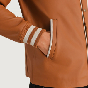 High Quality Custom Men Winter Varsity Jacket Vintage College Style Baseball Letterman <b>Coat</b> Waterproof Breathable Thick - Product Image 6