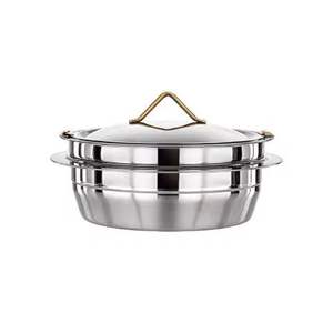Cazuela de Acero Inoxidable Martillado con Tapa de Cúpula, Recipiente Decorativo para Calentar Alimentos, para Mesa de Comedor y Uso en Hoteles - Product Image 4
