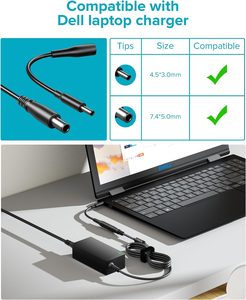 Carregador de <span class=keywords><strong>Laptop</strong></span> 65W Compatível com <span class=keywords><strong>Inspiron</strong></span> 11 13 14 15 17 3000 5000 7000 Series Vostro Latitude XPS Adaptador AC - Product Image 4