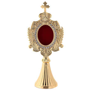 Monstranza de Latón de Alta Calidad, Monstranza de Latón Hecha a Mano, Monstranza Sagrada para Ceremonias y Decoración de Oración en la Iglesia Católica - Product Image 2