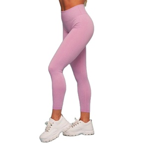 Nouveaux leggings côtelés rose lavande pour femmes, très tendance et nouvellement arrivés - Product Image 1